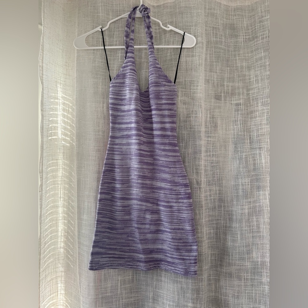 H&M DIVIDED Purple Halter Mini Dress